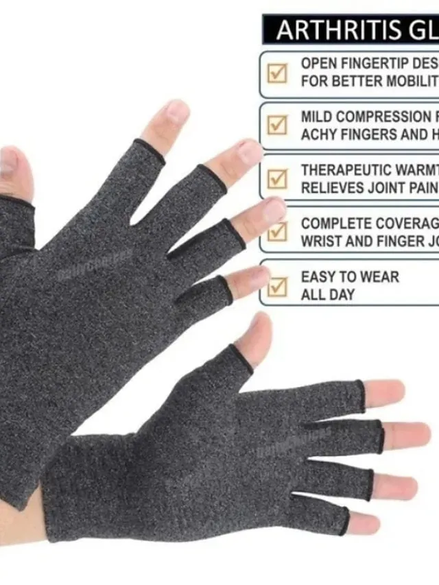 4 Colors Arthritis Gloves Touch Screen Gloves Anti Arthritis Compression Gloves Rheumatoid Finger Pain Joint Care Wrist Support Brace Hand Health Care