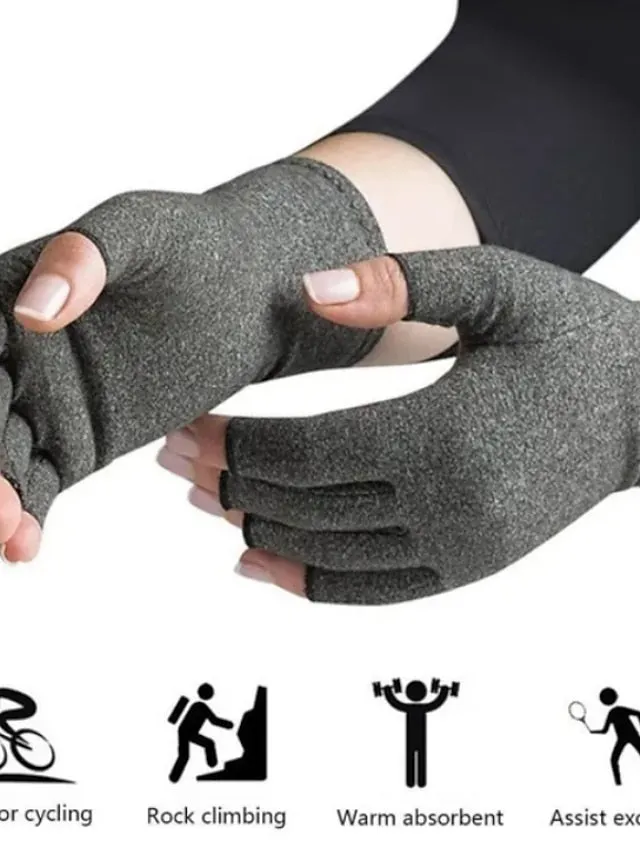 4 Colors Arthritis Gloves Touch Screen Gloves Anti Arthritis Compression Gloves Rheumatoid Finger Pain Joint Care Wrist Support Brace Hand Health Care