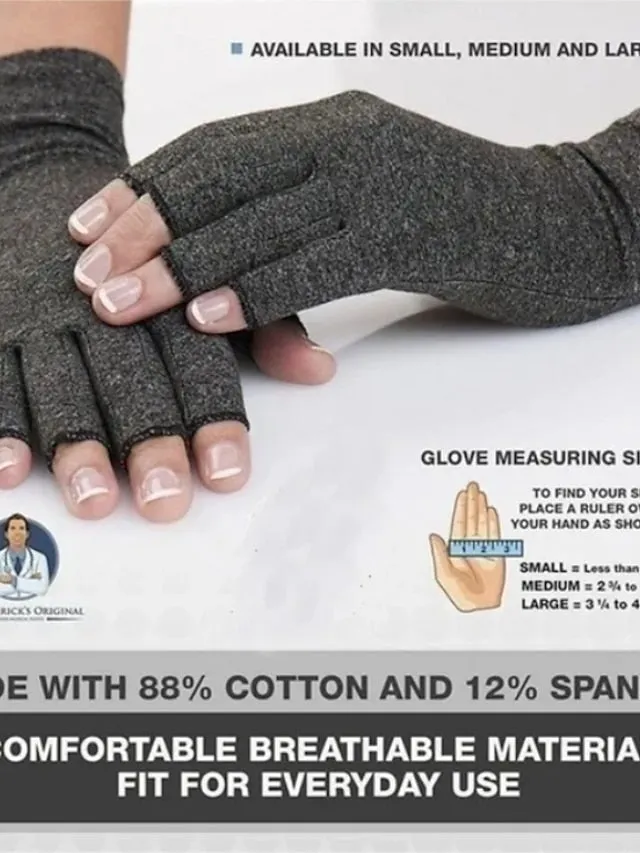 4 Colors Arthritis Gloves Touch Screen Gloves Anti Arthritis Compression Gloves Rheumatoid Finger Pain Joint Care Wrist Support Brace Hand Health Care