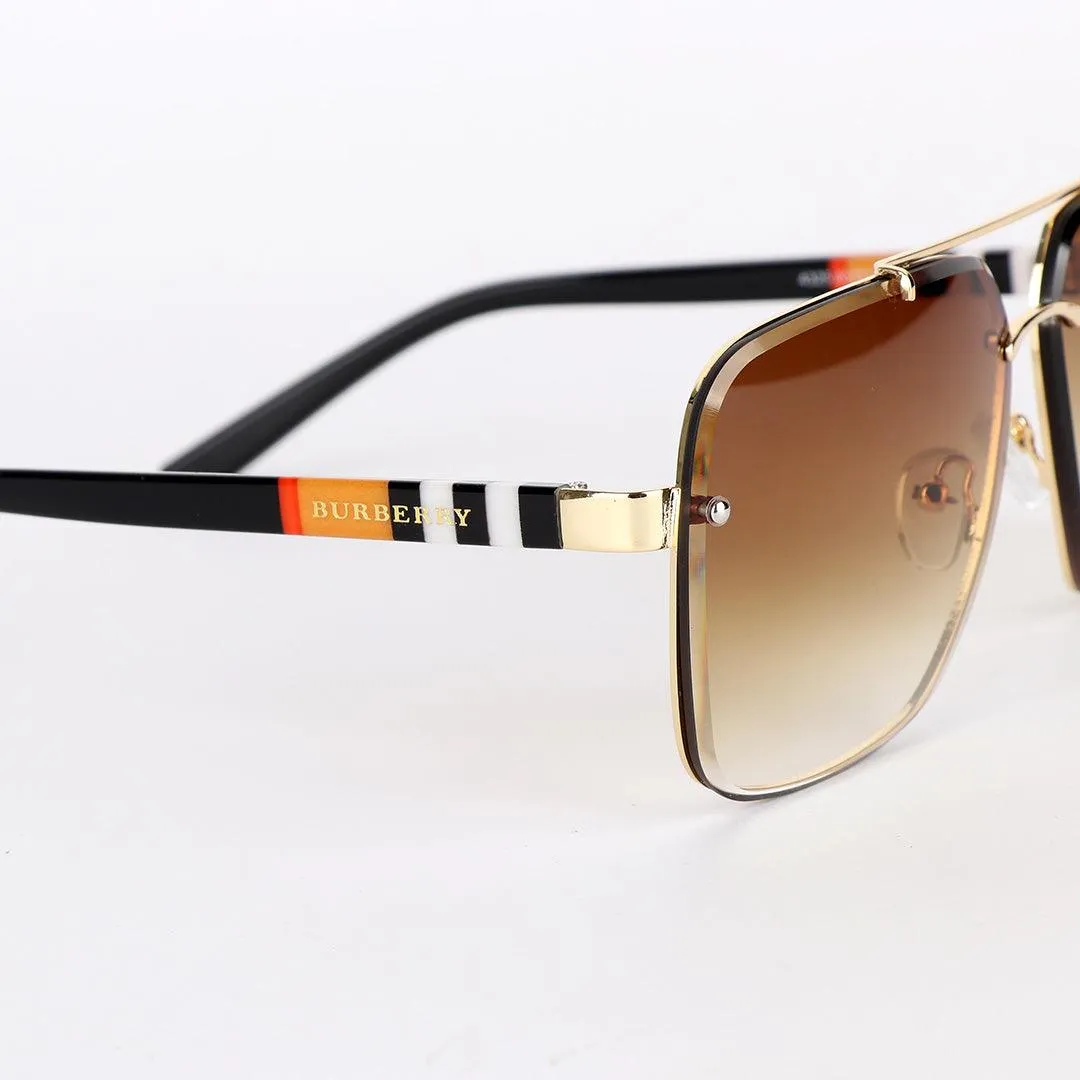 Burberry Luxury Strong Metal Frame And  Smooth Plastic Lens Sunglasses