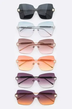 Butterfly Rimless Oversized Sunglasses