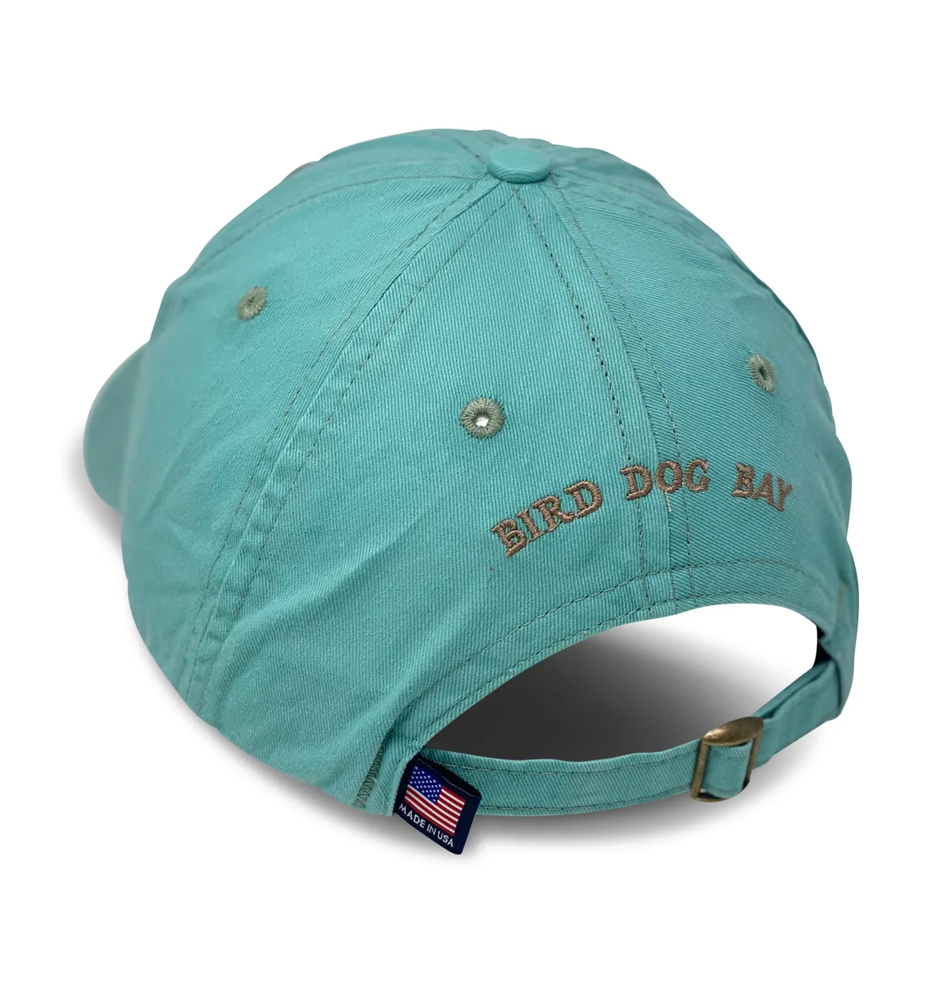 Chocolate Lab: Embroidered Twill Cap - Gulf Aqua