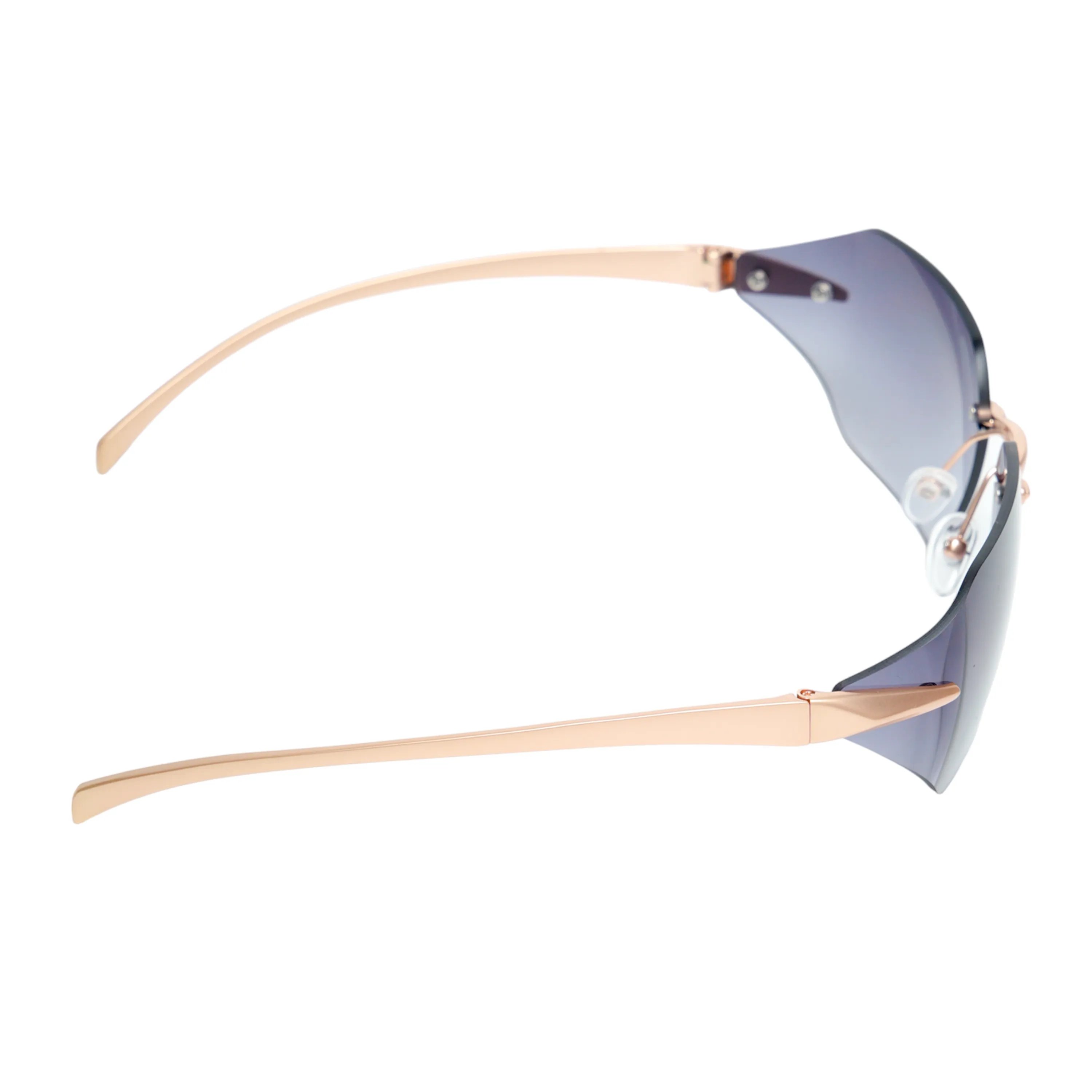 Chokore Rimless Wrap-around Sunglasses (Gray)