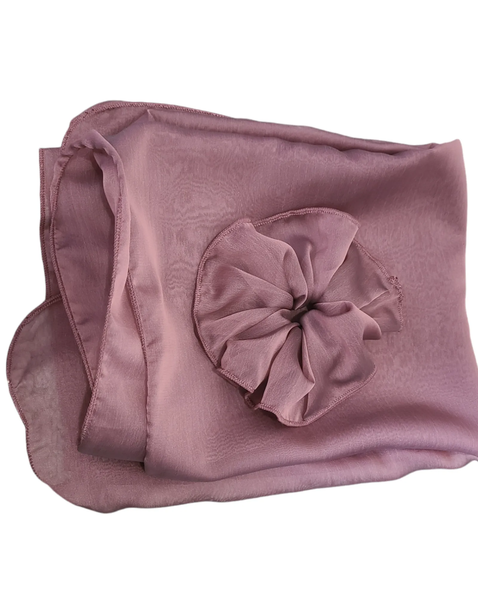 Elegant Solid Scarf With Ruffles