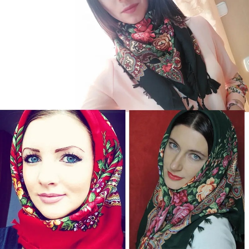 Handmade Floral Print Scarves