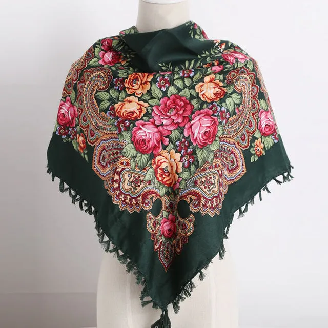 Handmade Floral Print Scarves