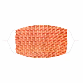 Hey Gurl Neon Orange Crystal Mesh Jewel Face Mask With Adjustable Loops