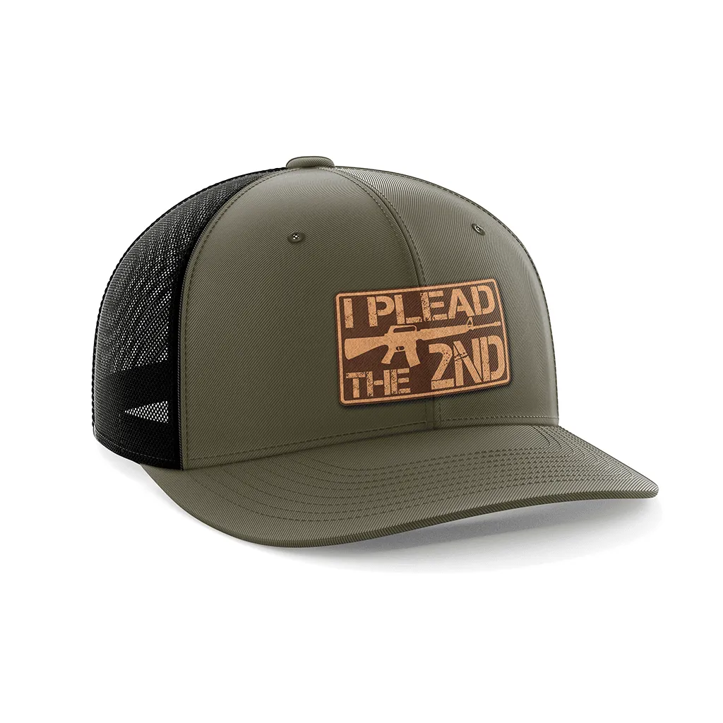 I Plead The 2nd Leather Patch Hat