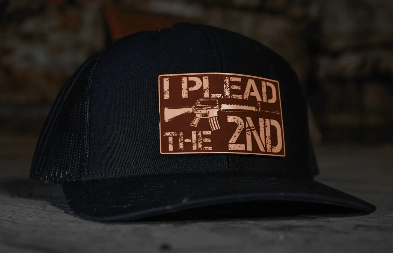 I Plead The 2nd Leather Patch Hat