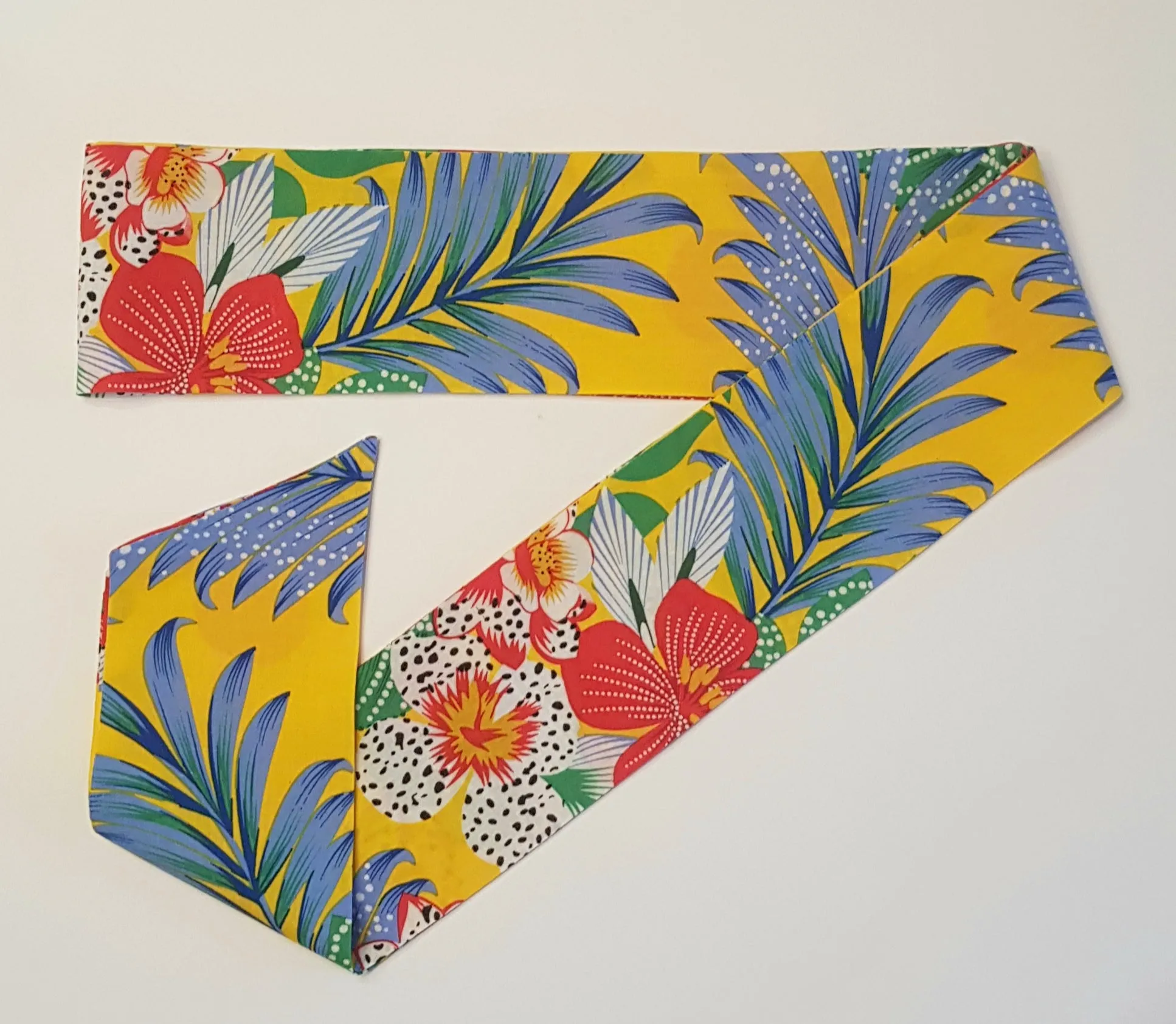 Le Foulart Multi-functional Scarf-Yellow Tropical Print