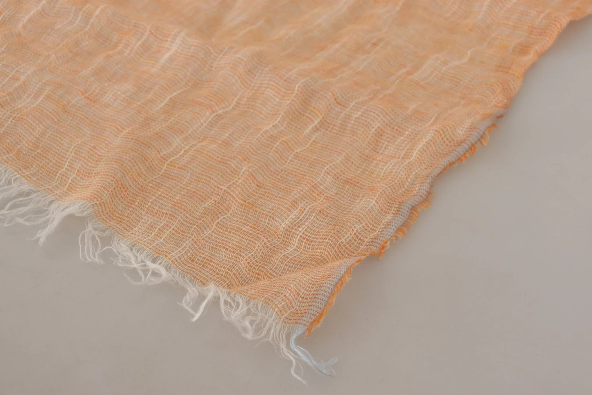 Malo Elegant Peach Linen Scarf