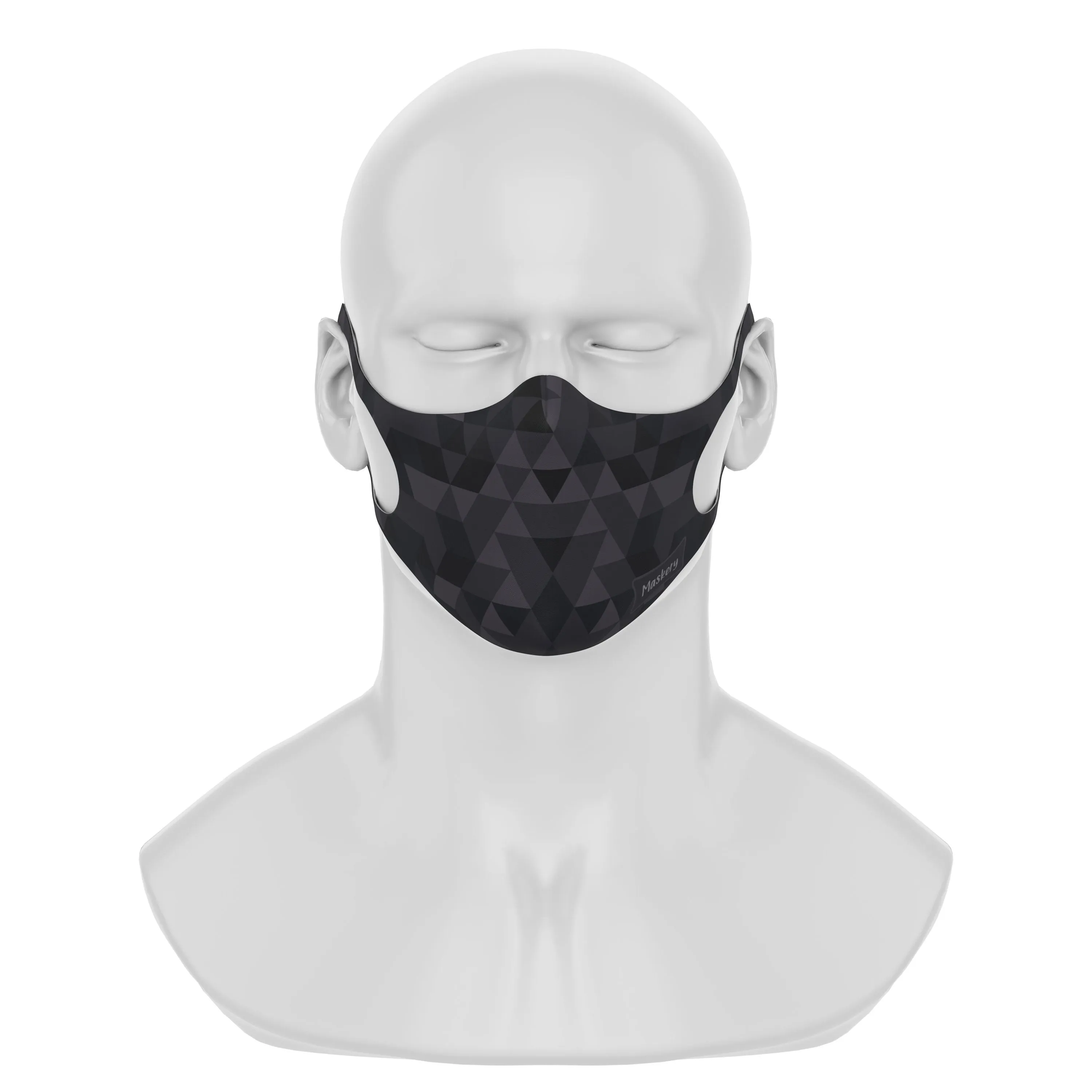 Maskery Design Face Mask Triangle of Black Shades