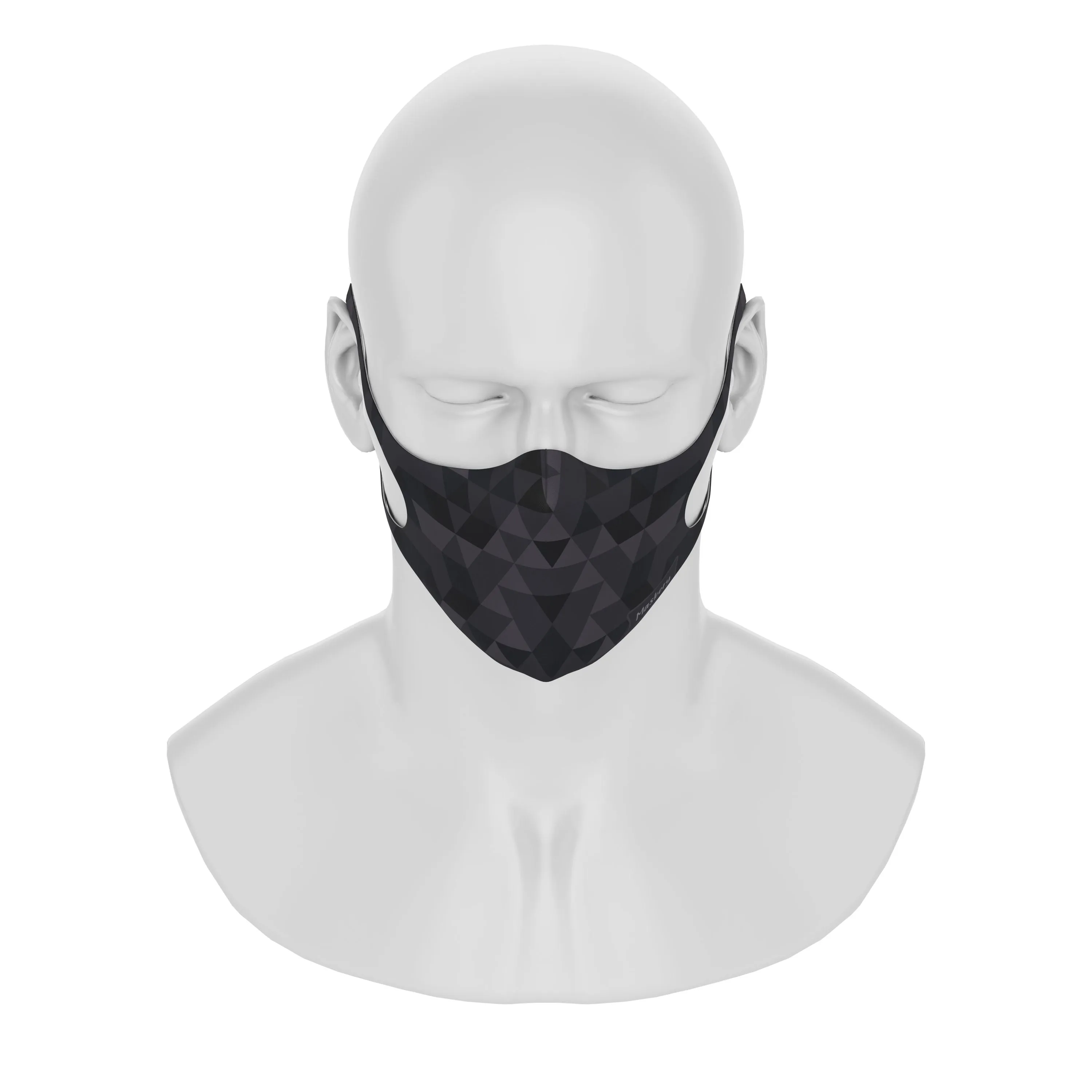 Maskery Design Face Mask Triangle of Black Shades