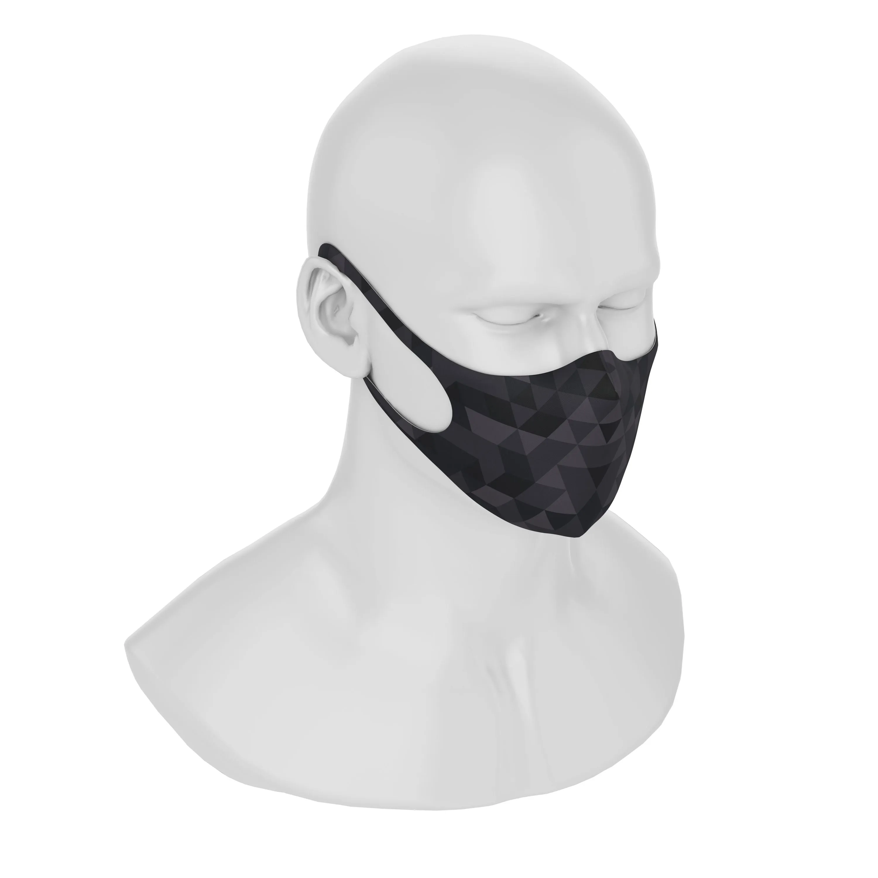 Maskery Design Face Mask Triangle of Black Shades