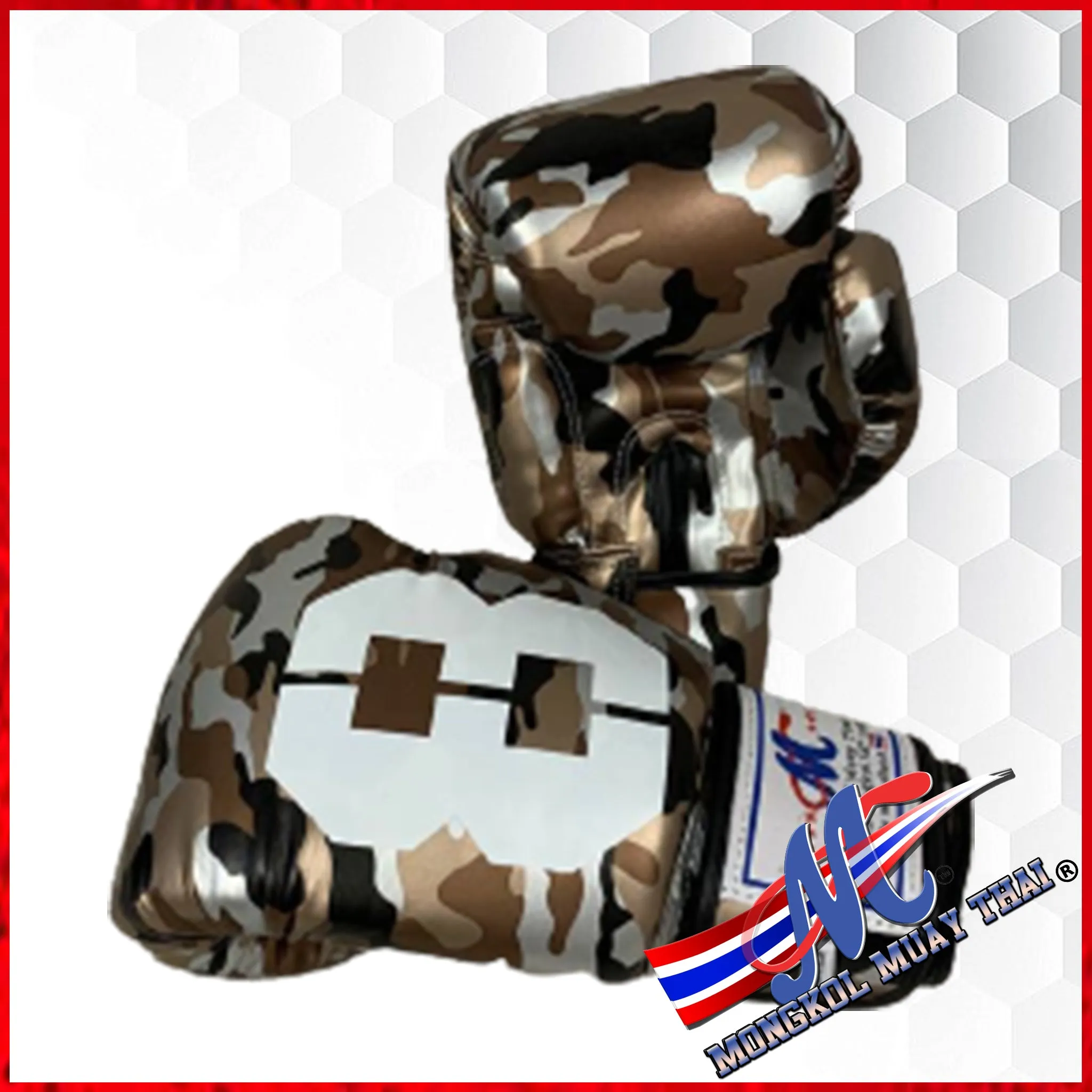 Mongkol Boxing Gloves big 8 Camo 16 Oz