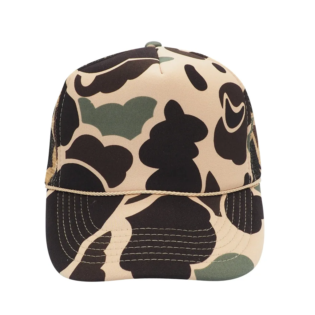 Nissun Camo Camouflage Foam Trucker Hat 5-Panel Trucker Cap - CSC CPC