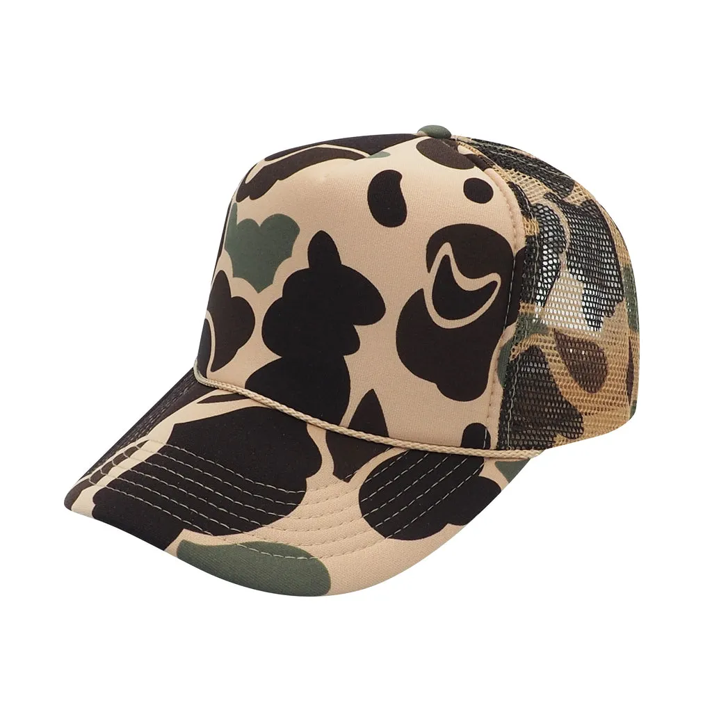 Nissun Camo Camouflage Foam Trucker Hat 5-Panel Trucker Cap - CSC CPC