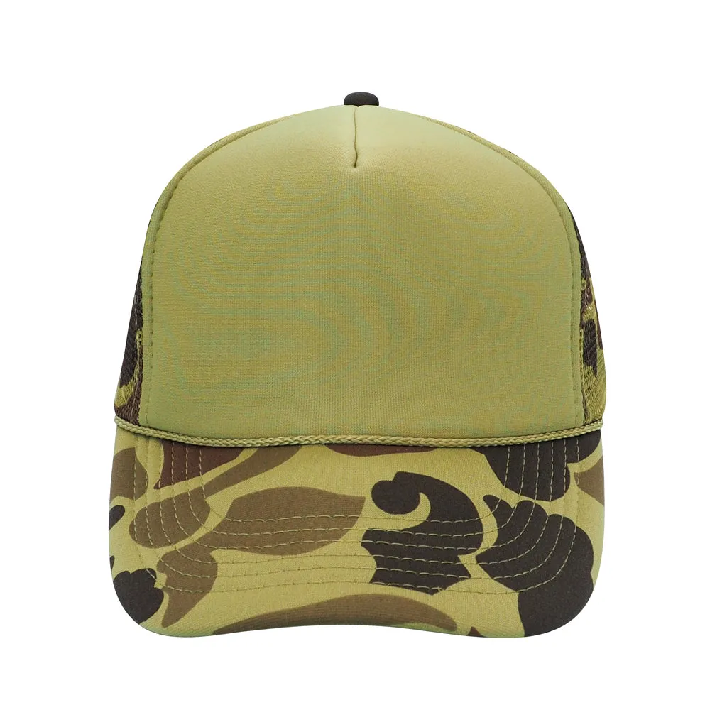 Nissun Camo Camouflage Foam Trucker Hat 5-Panel Trucker Cap - CSC CPC