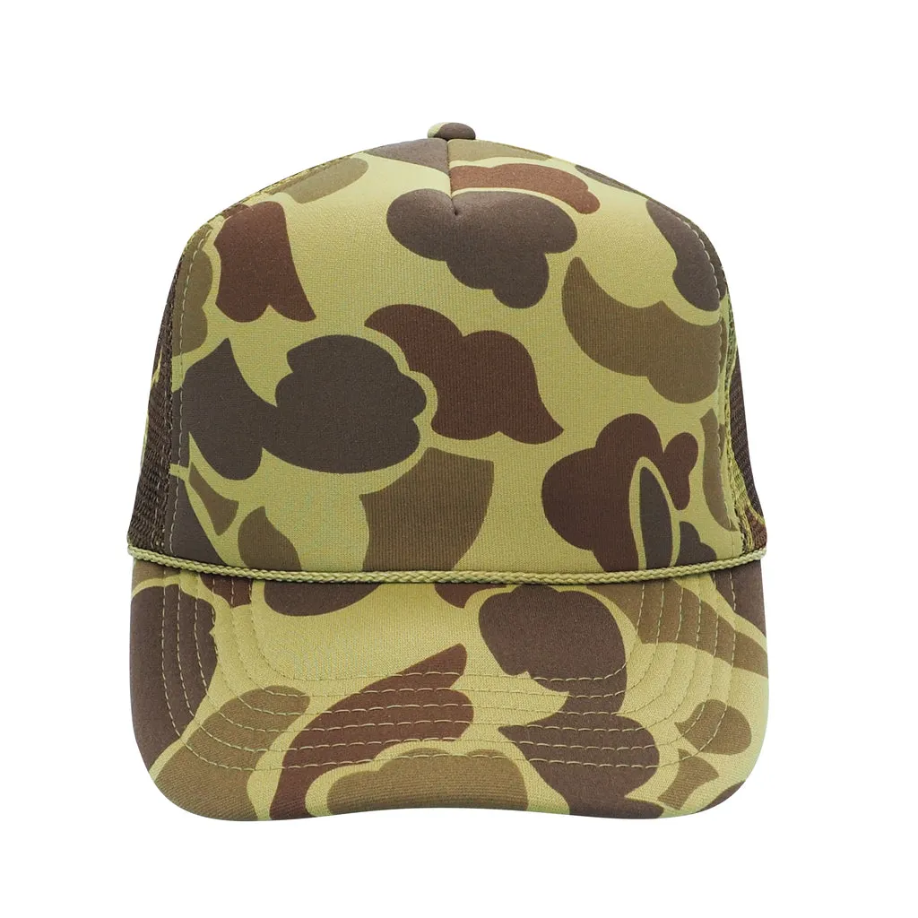 Nissun Camo Camouflage Foam Trucker Hat 5-Panel Trucker Cap - CSC CPC