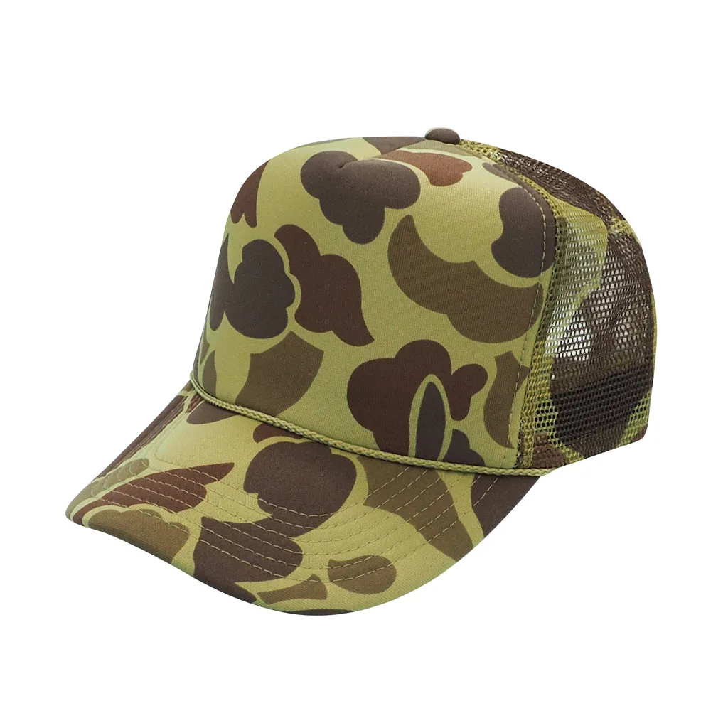 Nissun Camo Camouflage Foam Trucker Hat 5-Panel Trucker Cap - CSC CPC