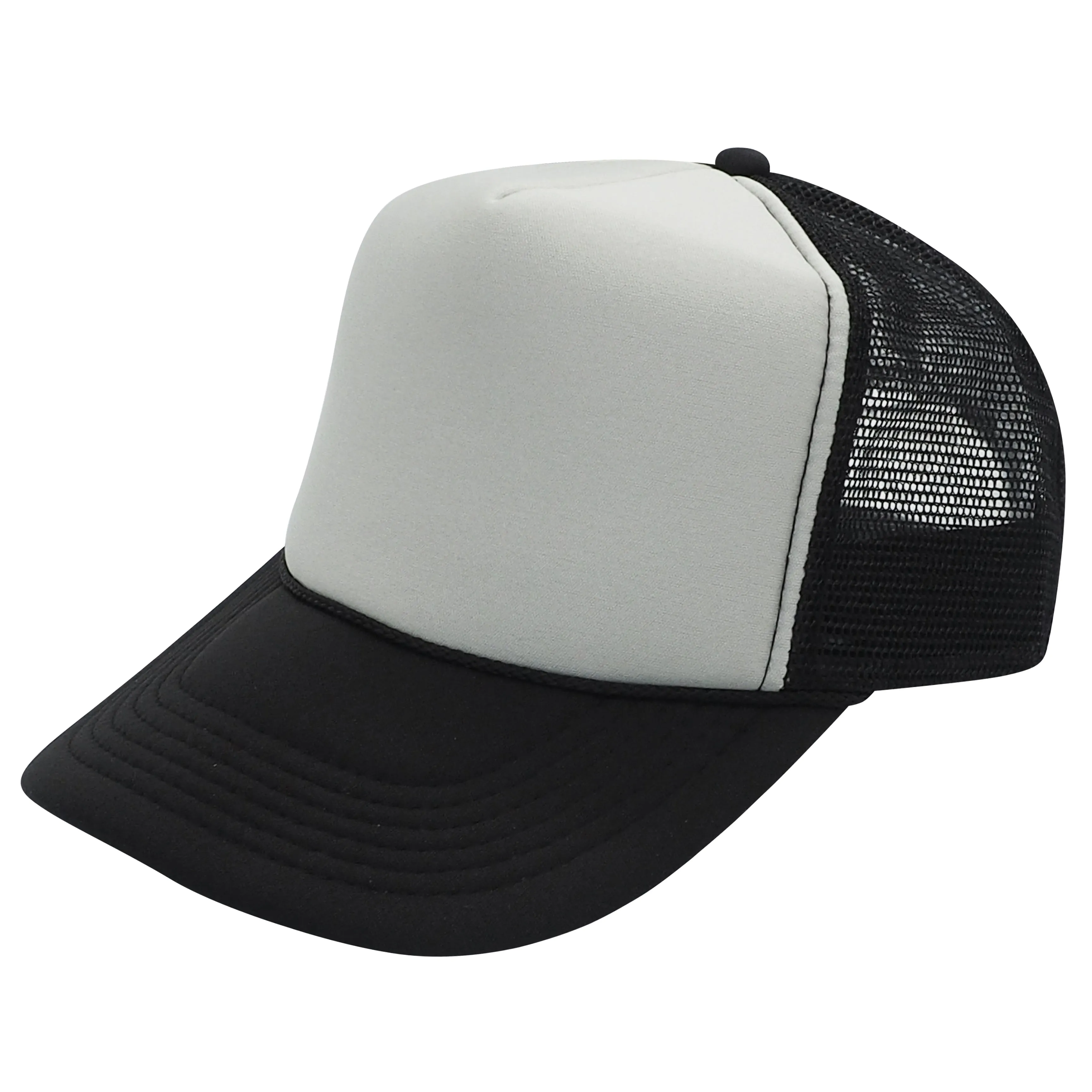 Nissun Classic Trucker Baseball Hats Caps Foam Mesh Blank Solid Two Tone Snapback