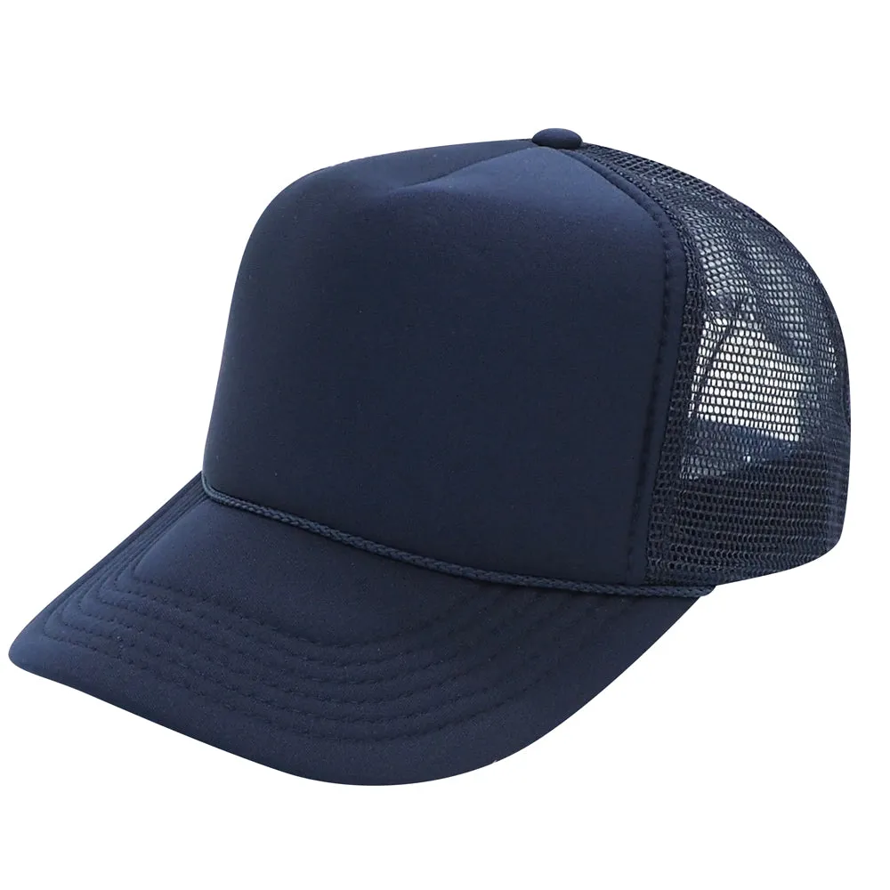 Nissun Classic Trucker Baseball Hats Caps Foam Mesh Blank Solid Two Tone Snapback