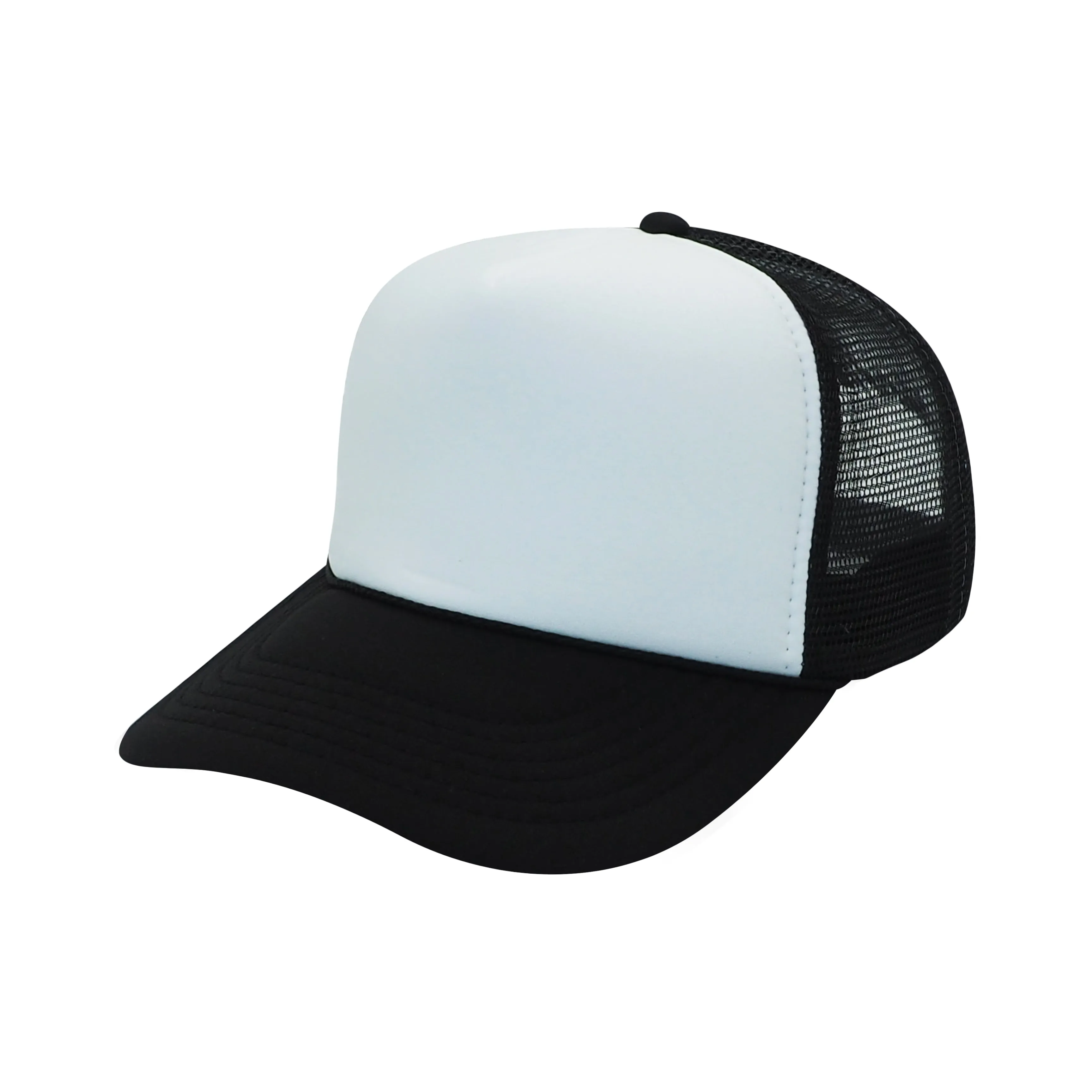 Nissun Classic Trucker Baseball Hats Caps Foam Mesh Blank Solid Two Tone Snapback