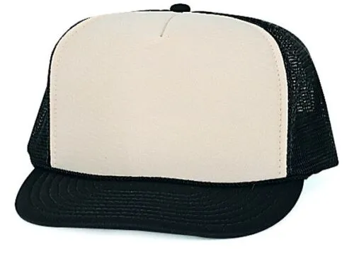 Nissun Classic Trucker Baseball Hats Caps Foam Mesh Blank Solid Two Tone Snapback