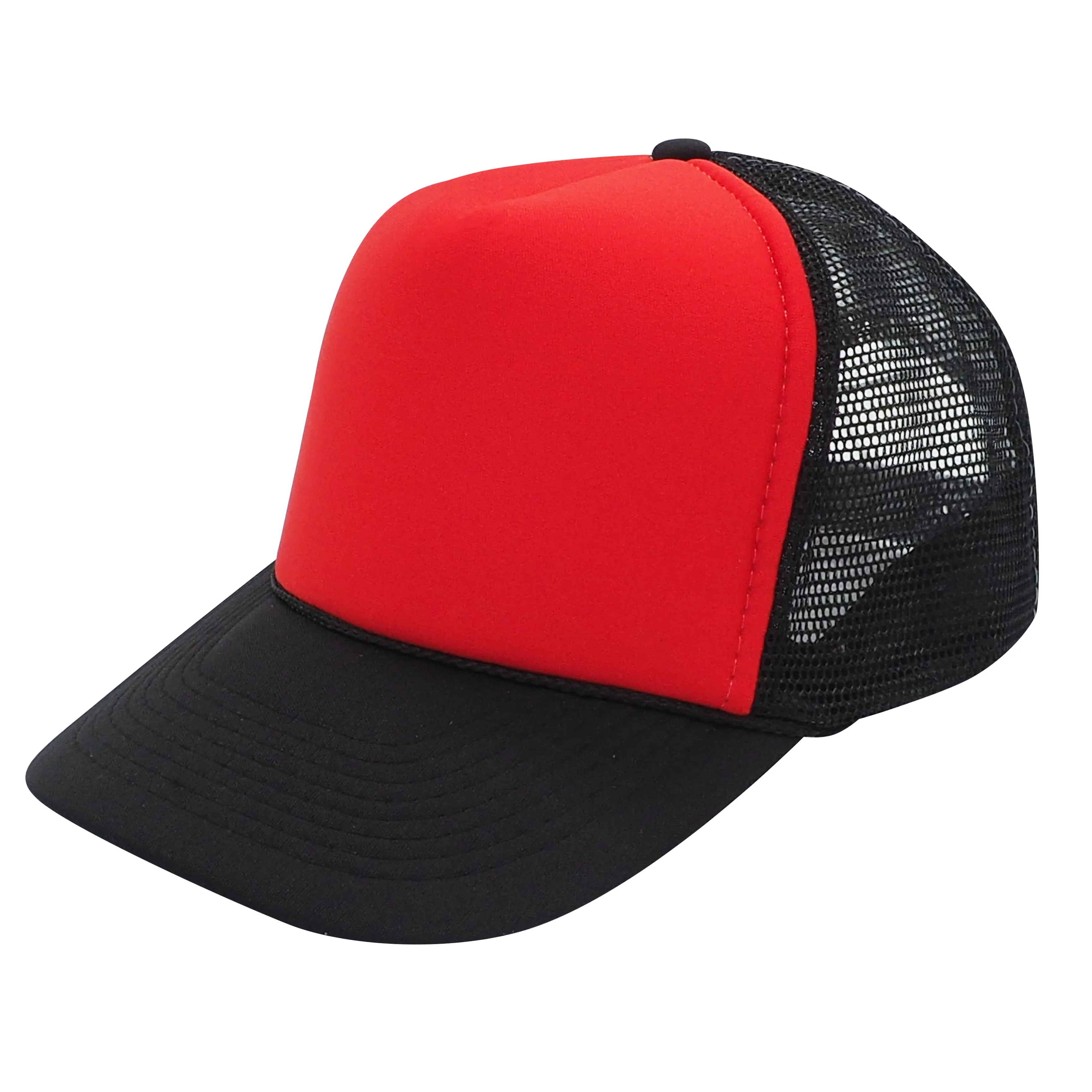 Nissun Classic Trucker Baseball Hats Caps Foam Mesh Blank Solid Two Tone Snapback