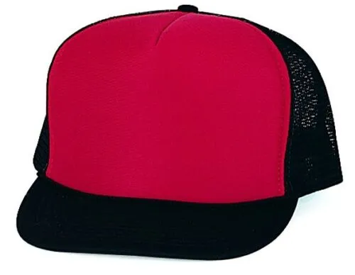 Nissun Classic Trucker Baseball Hats Caps Foam Mesh Blank Solid Two Tone Snapback