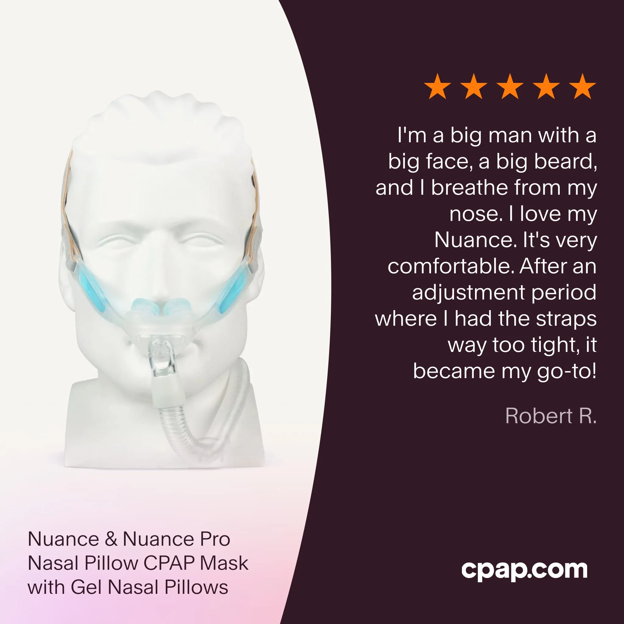 Nuance & Nuance Pro Nasal Pillow CPAP Mask with Gel Nasal Pillows