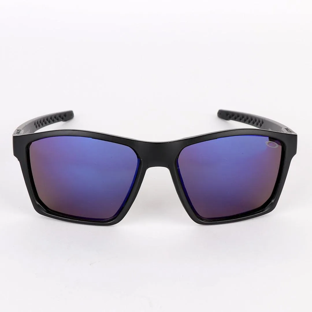 Oakley Luxury Black And Blue Lens Sunglasses