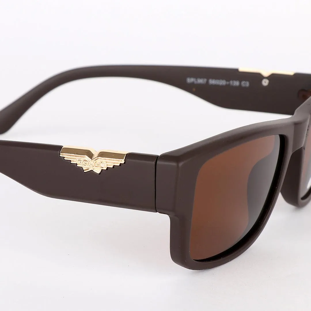 Police Polarized Gold Metal Brown Sunglasses