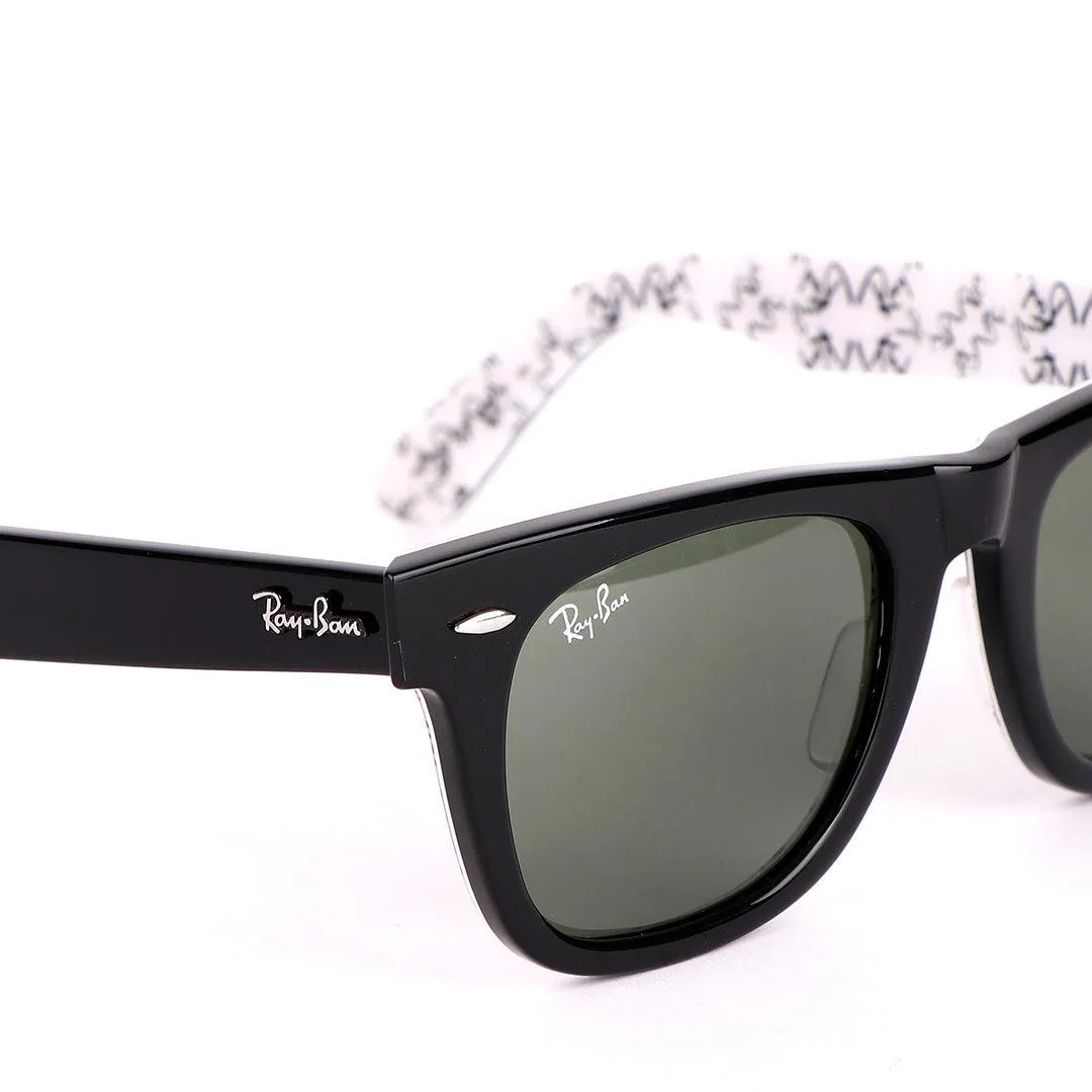 Ray-Ban All Black Wayfarer Black Signature Scripted Sunglasses