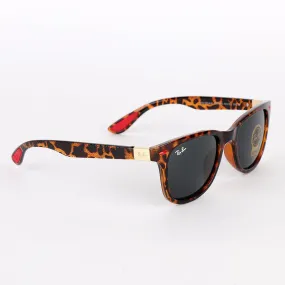 Ray-Ban Luxury Round Frame Leopard Skin Sunglasses