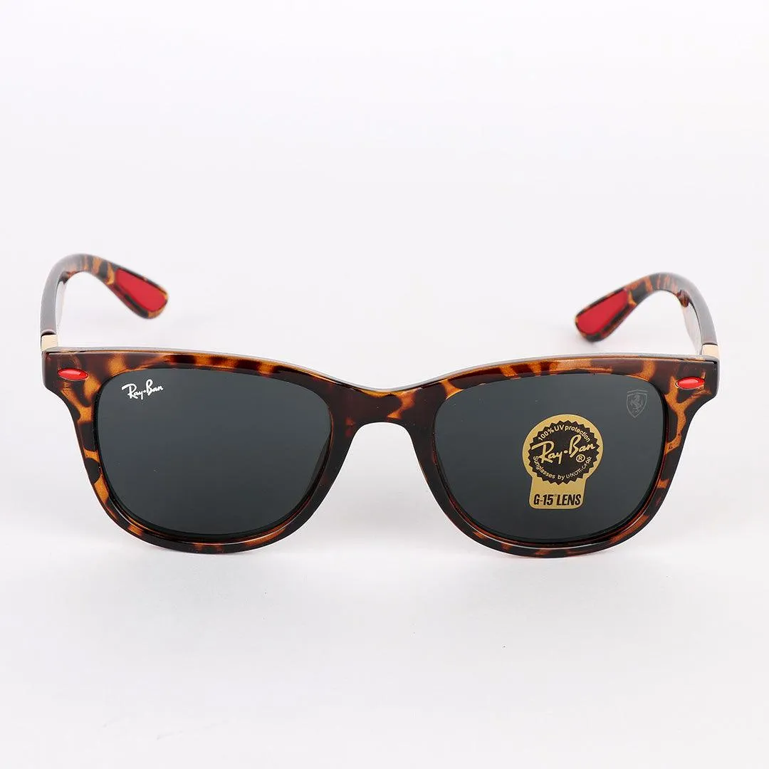 Ray-Ban Luxury Round Frame Leopard Skin Sunglasses