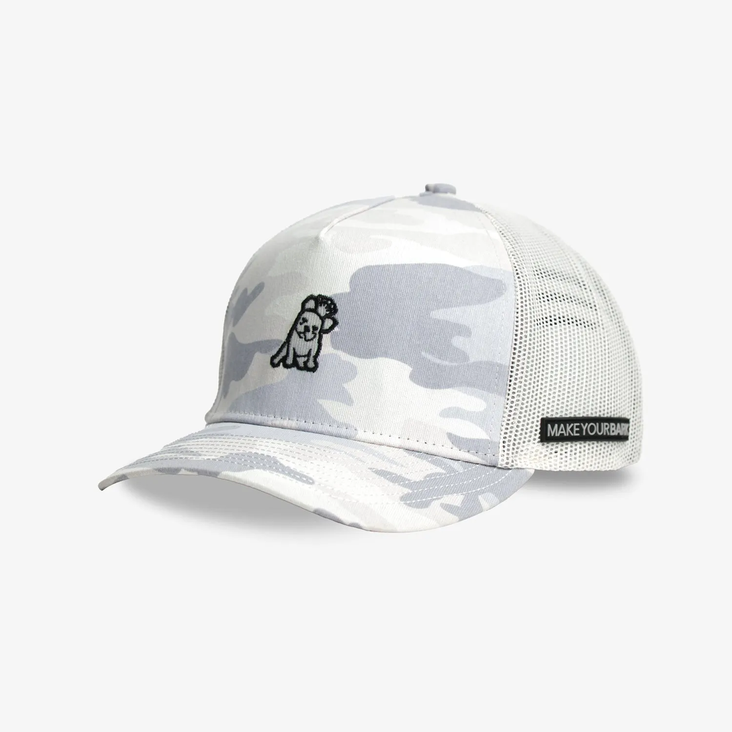 Retro Trucker Cap in White Camo