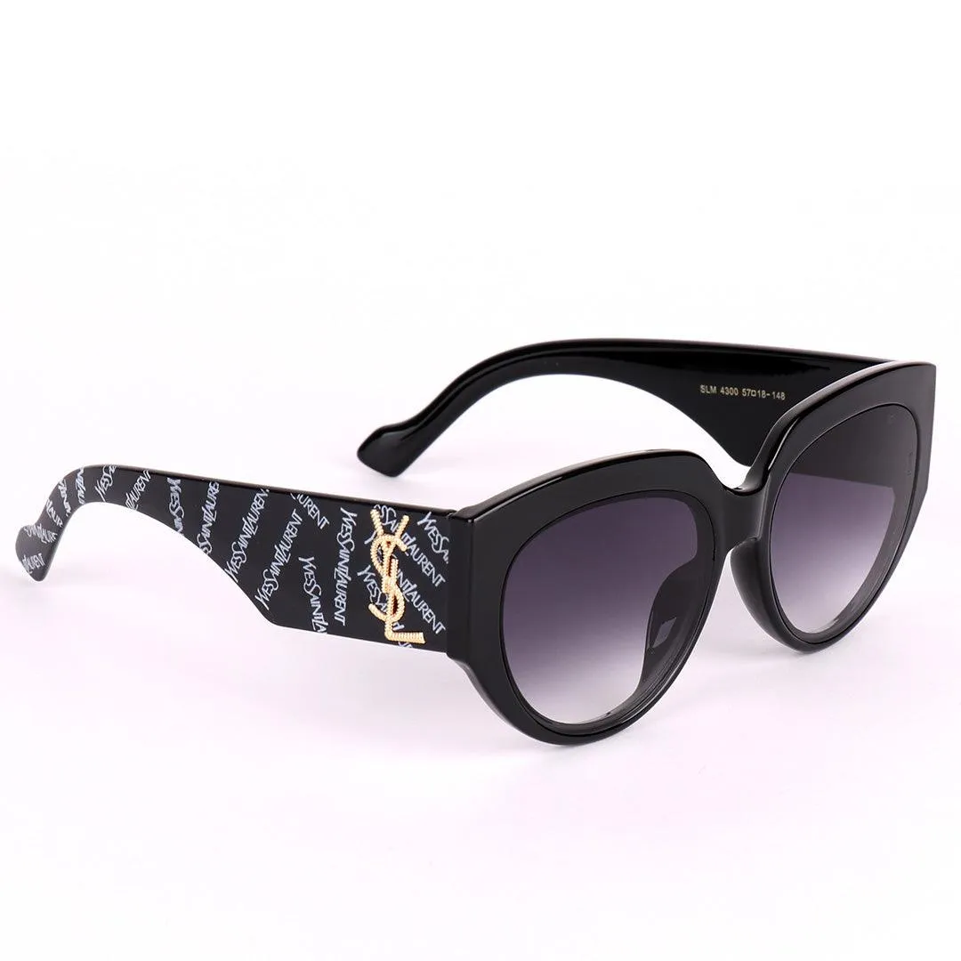 Saint Lauren Paris Logo Designed Black Sunglasses