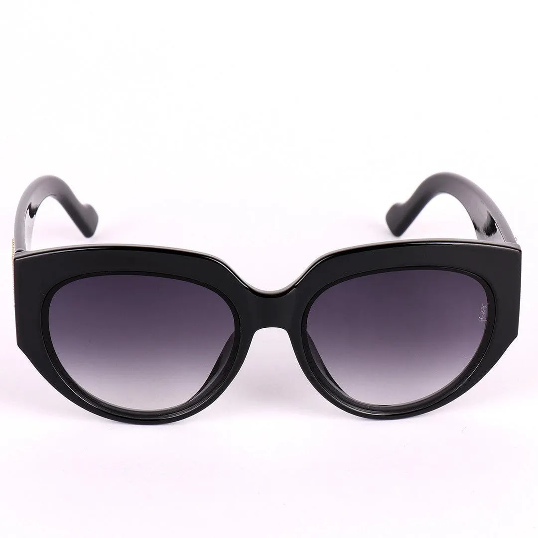 Saint Lauren Paris Logo Designed Black Sunglasses