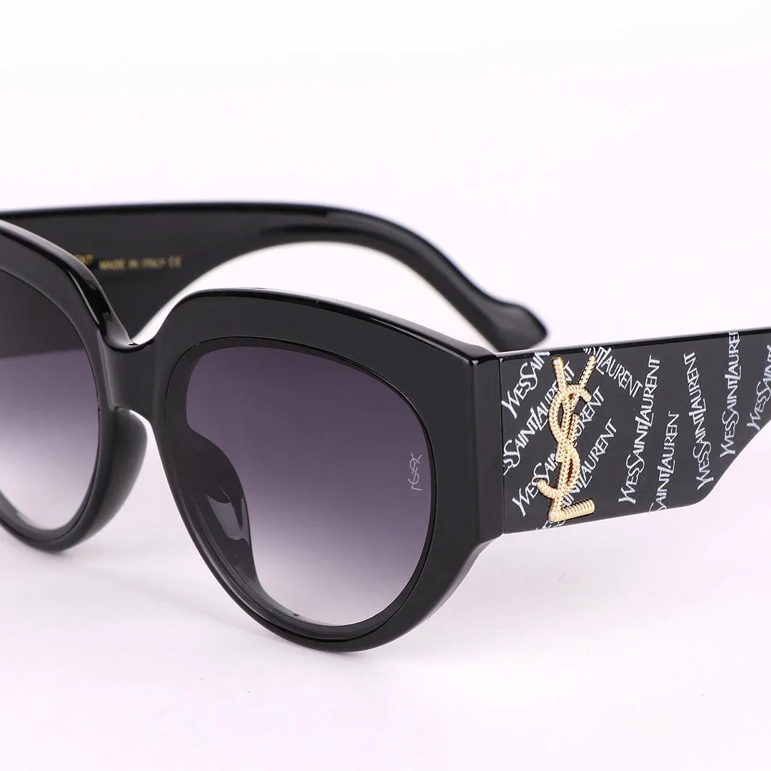 Saint Lauren Paris Logo Designed Black Sunglasses