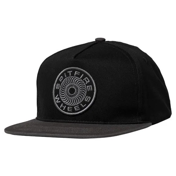 Spitfire Classic '87 Swirl Patch Snapback Hat Black - Grey