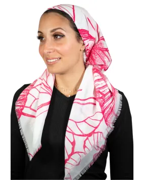 Tie Ur Knot Pink Butterfly Adjustable Pre-Tied Bandanna with Full Non Slip Grip