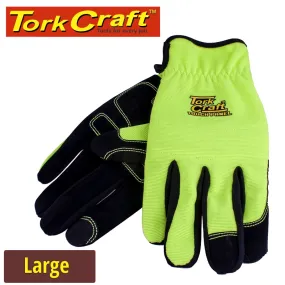 TORK CRAFT GLOVE YELLOW LARGE WITH PU PALM MULTI PURPOSE GL52