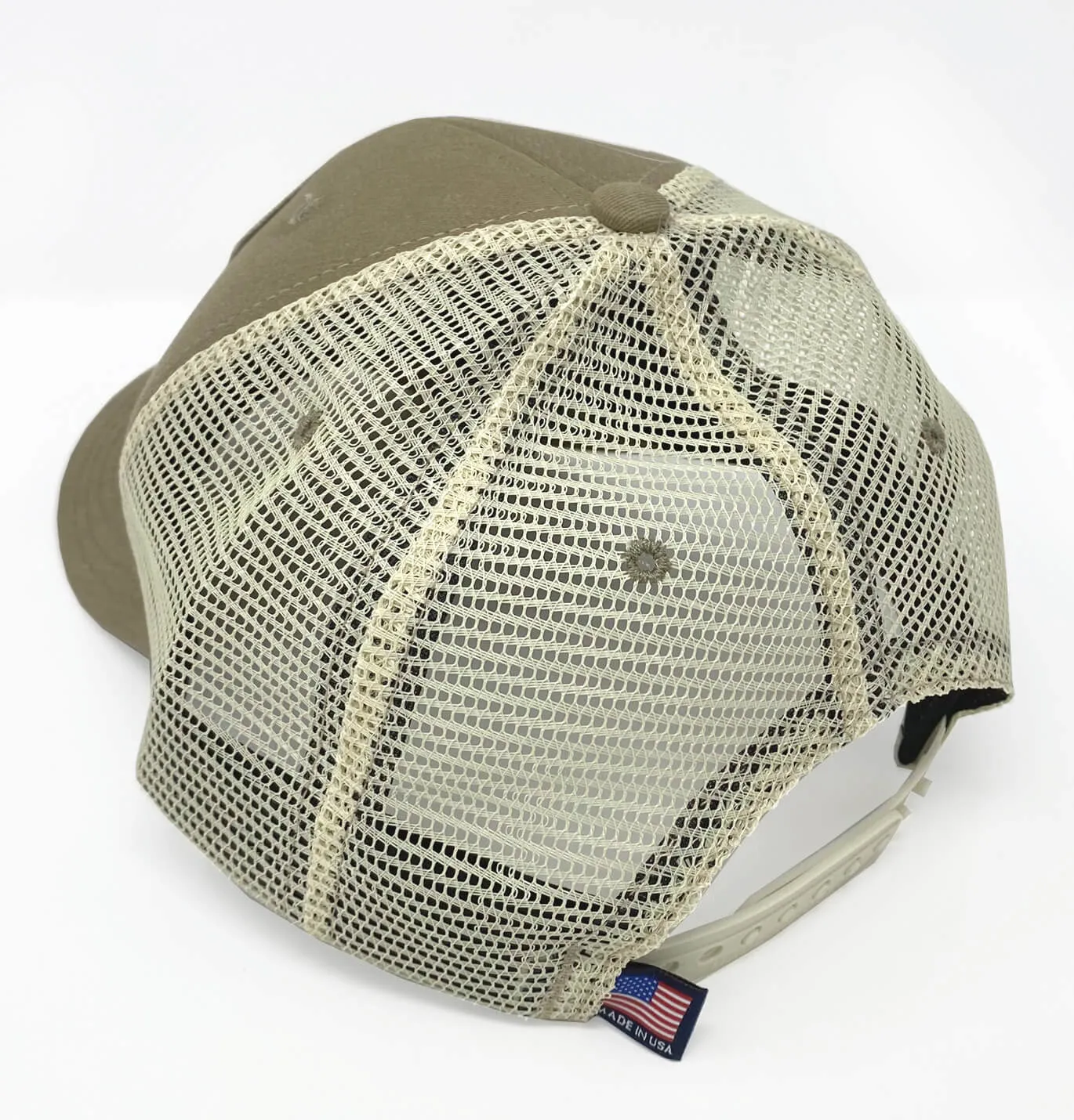 Trout Flag: Badged Trucker Cap - Driftwood