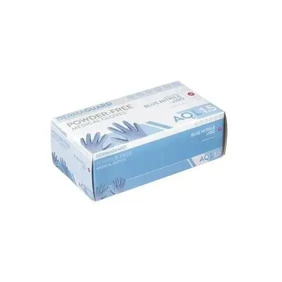 Unigloves Blue Nitrile Powder Free Gloves Large