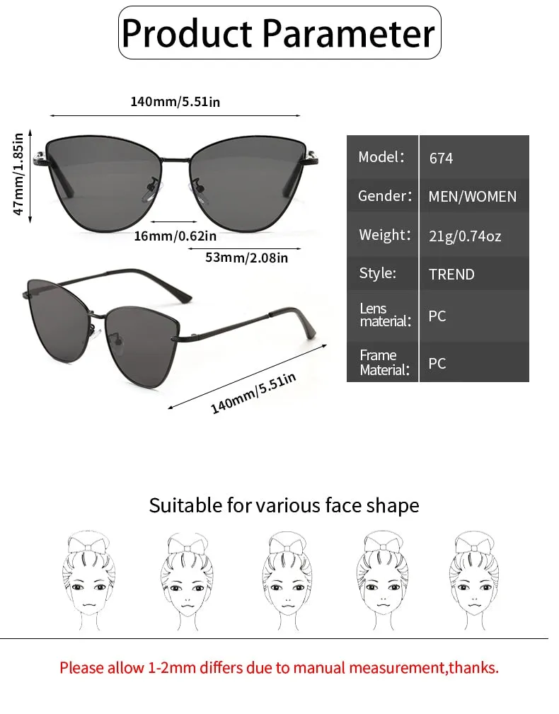 Unisex Trendy Retro Gradient Vintage Luxury Cat Eye Sunglasses