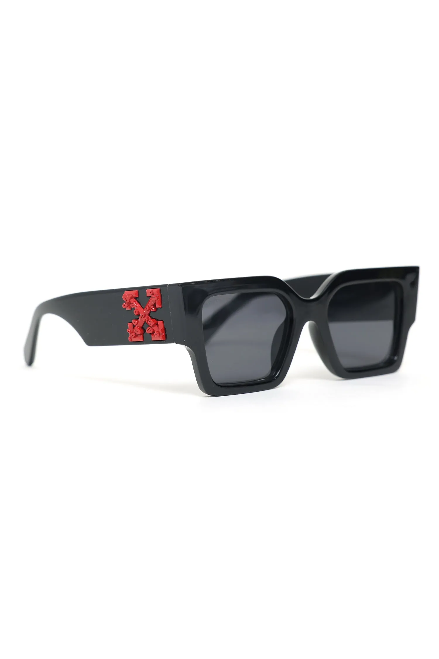 VOYAGE SUNGLASSES-BLACK-RED