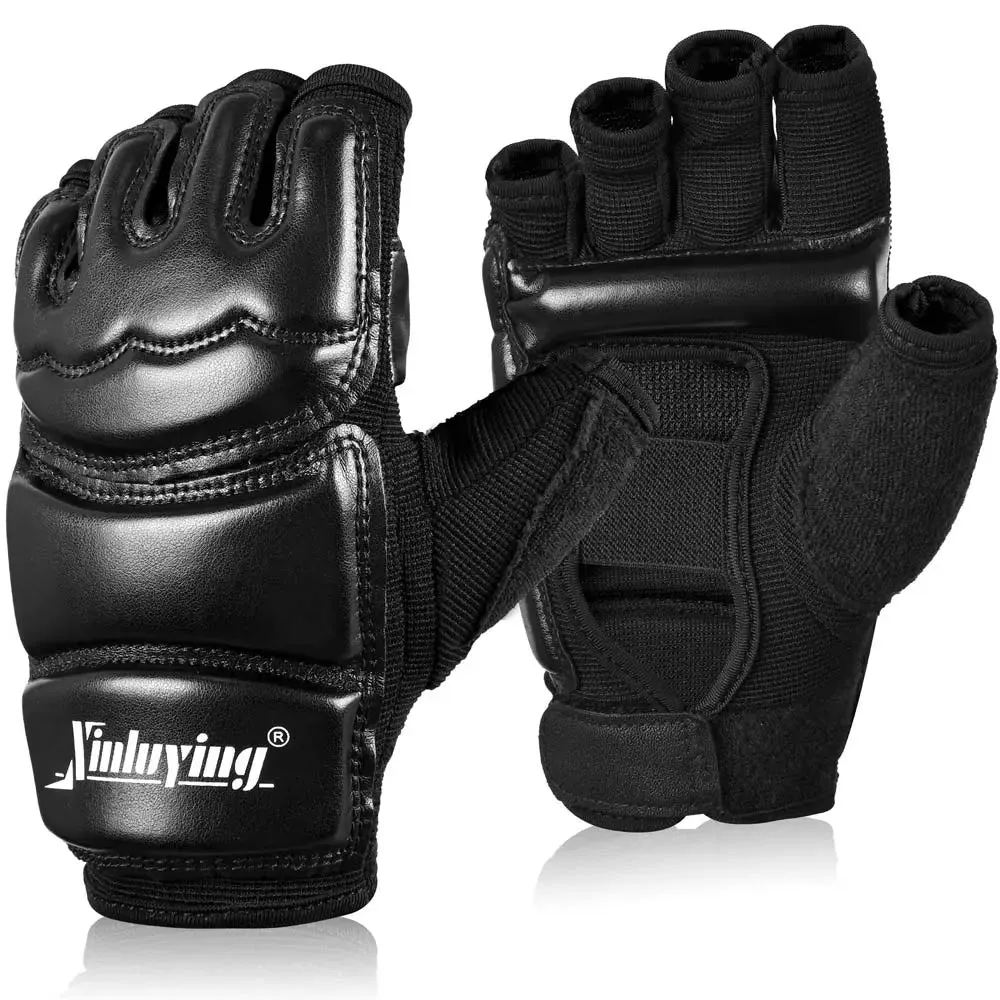 Xinluying Martial Arts Training Gloves - Fingerless for Men, Women, and Kids