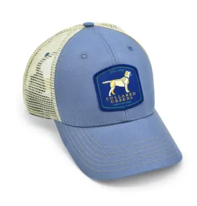 Yellow Lab: Badged Trucker Cap - Shoal Blue